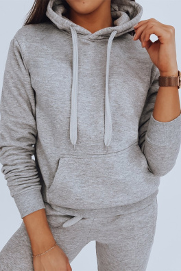 Bluza damska BASIC z kapturem szara BY0155