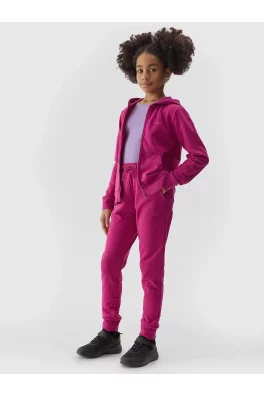 Dívčí tepláky typu jogger 4F - růžové