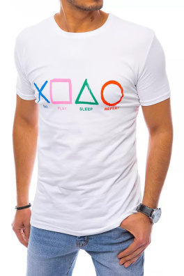 T-shirt męski biały Dstreet RX4776