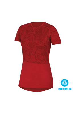 Damska koszulka termoaktywna HUSKY Merino czerwona