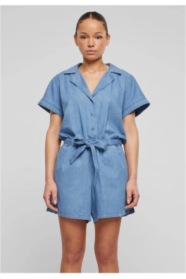 Ladies Light Denim Resort Jumpsuit skyblue washed