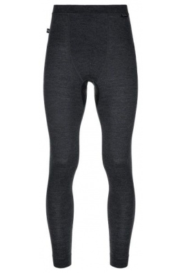 Męskie spodnie termiczne z wełny merynosów MAVORA BOTTOM-M czarne