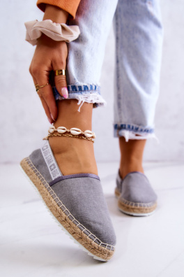 Dámské espadrilky Slip-on Big Star - světle šedivé