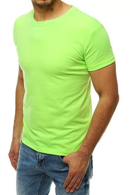 T-shirt męski bez nadruku zielony RX4192