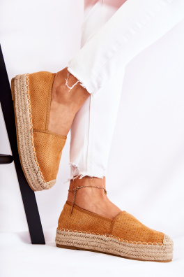 Damskie Espadryle Na Platformie Camel Marise