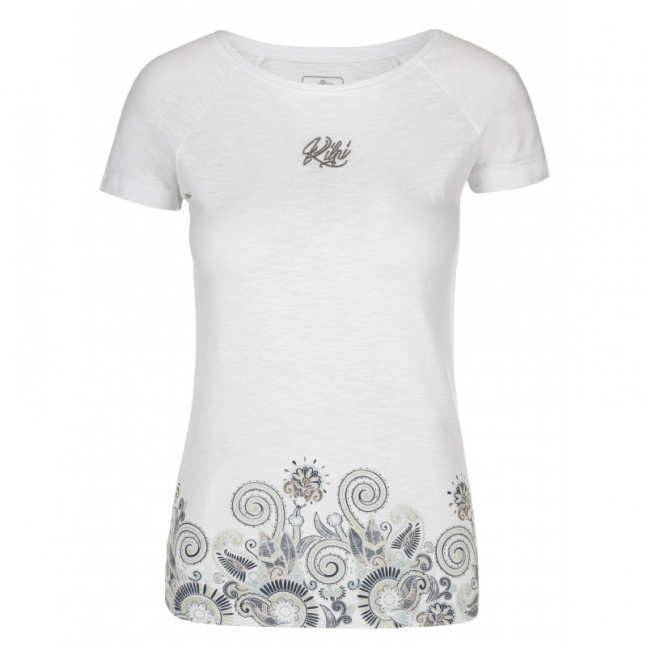 T-shirt damski bawełniany Mint-w biały - Kilpi