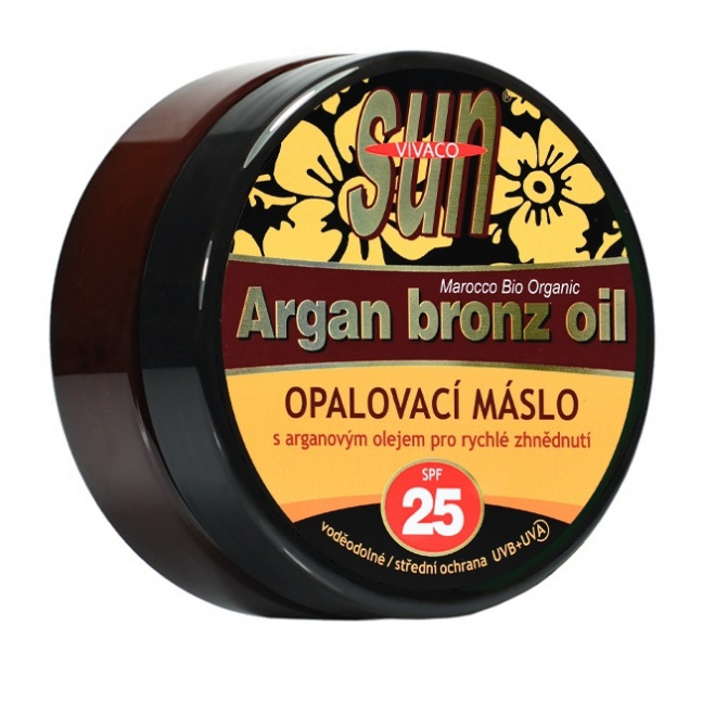 VIVACO Opalovací máslo s BIO arganovým olejem SPF 25 SUN VITAL 200 ml
