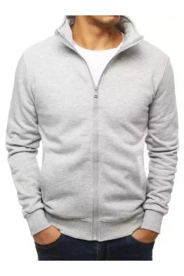 Bluza męska rozpinana bez kaptura szara BX4109