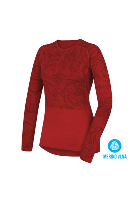 Damska koszulka termoaktywna HUSKY Merino czerwona