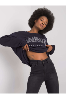 RUE PARIS Granatowa bluza bez kaptura